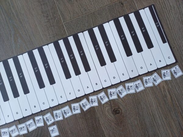 Piano Note Template and Mini Flash Cards (named notes) - Image 3