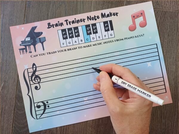 'Brain Trainer Note Maker' Magnetic Write and Wipe Board