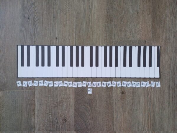 Piano Note Template and Mini Flash Cards (plain)