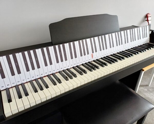 88 Note Piano Template with Numbered and Named Keys - Image 2
