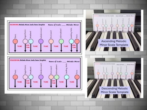 Melodic Minor Scale Templates