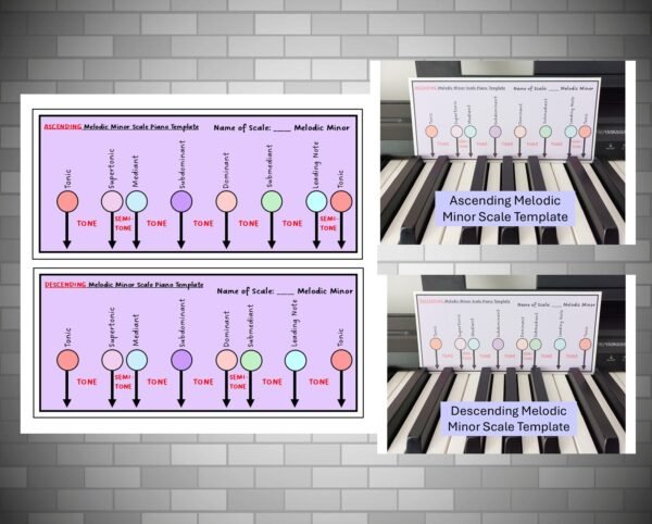 Melodic Minor Scale Templates