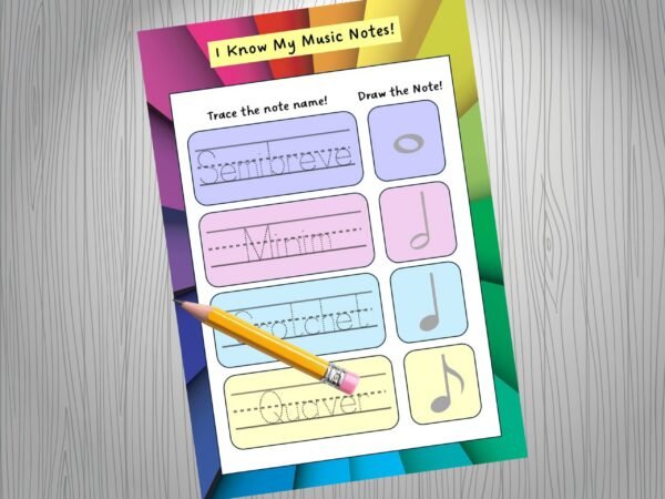Beginner note names worksheet