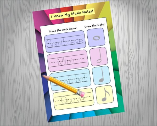Beginner note names worksheet